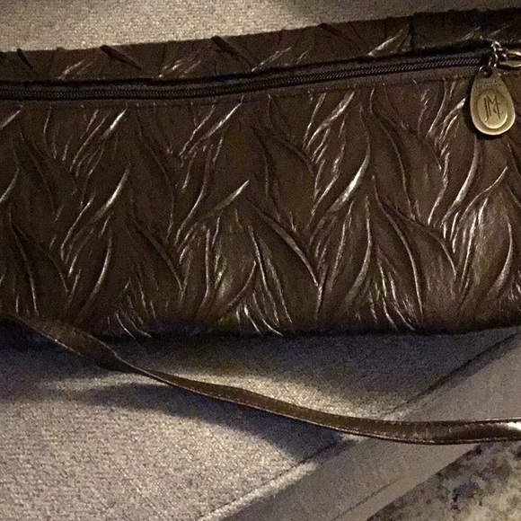 Jessica McClintock Brown Textured Clutch Purse Small Handbag $45 - Picture 7 of 8